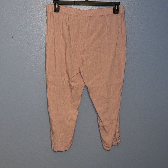 J. Jill Linen Stretch Capri Pants, Orchid/Light Lavender - size Large Petite. Q - Picture 5 of 7